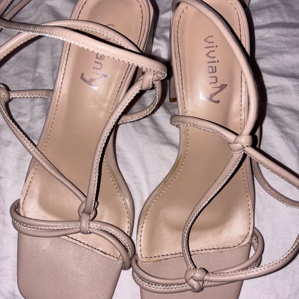 Viviana Blush Strappy Heels